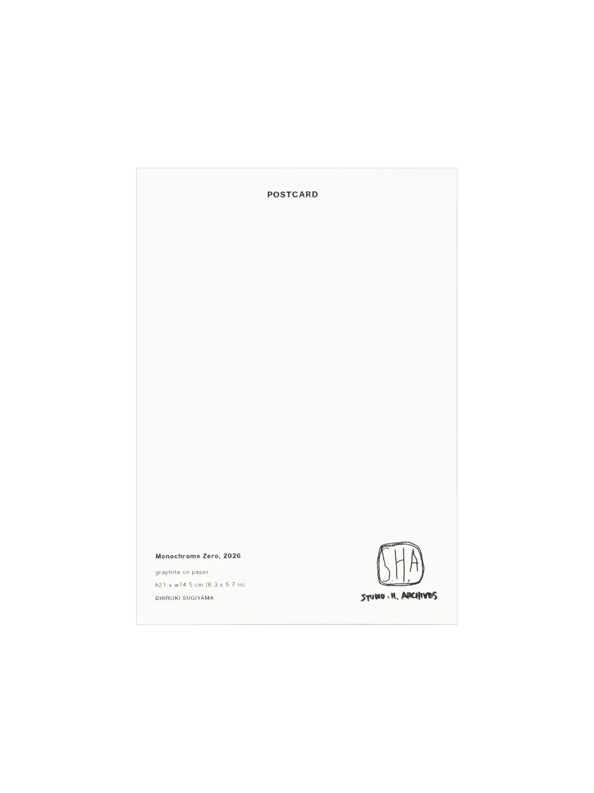 “MONOCHROME ZERO” POSTCARD