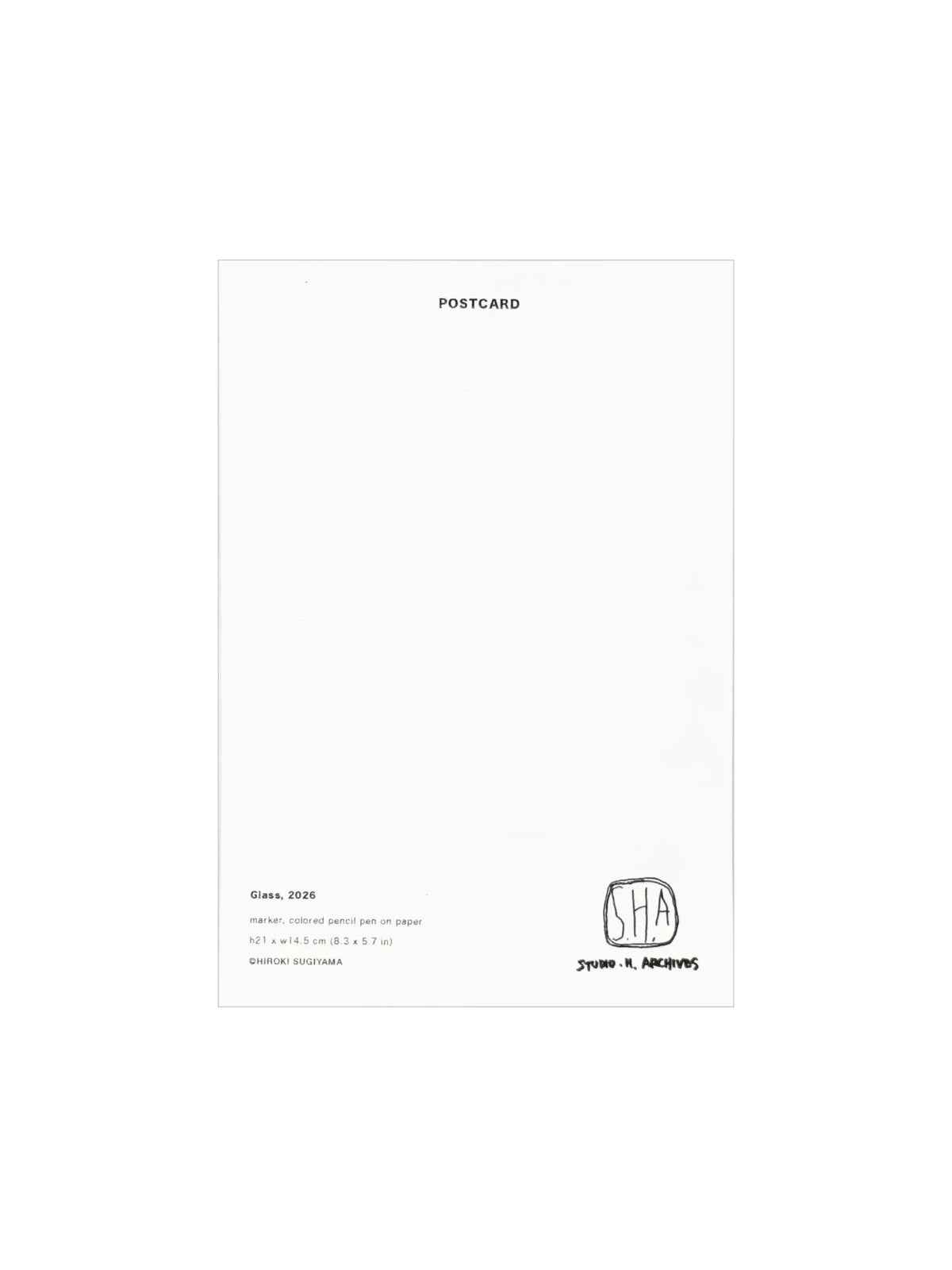 “GLASS” POSTCARD