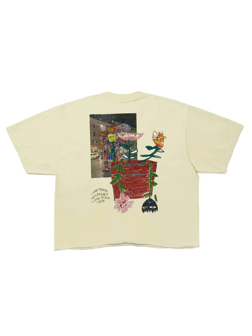 “DEAD FLOWERS” LE TEE LIGHT YELLOW