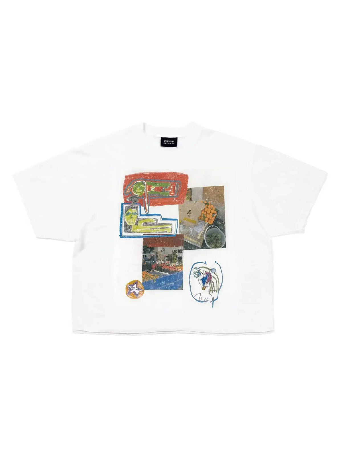 “POMEGRANATE PEOPLE” LE TEE WHITE